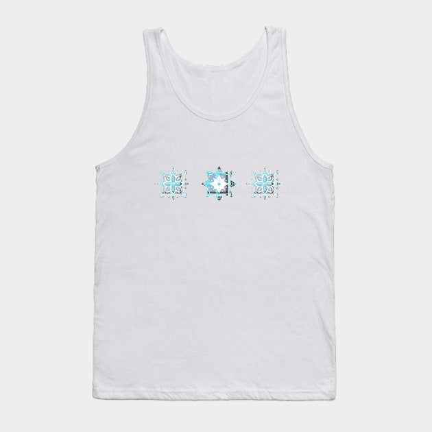 Light blue tartan stars Tank Top by Home Cyn Home 